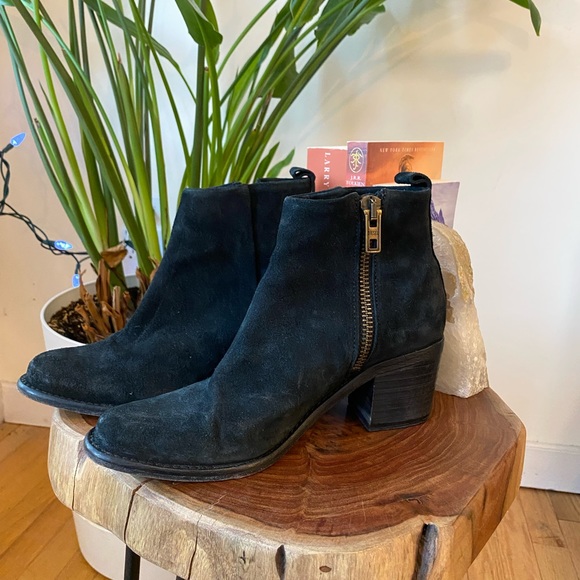 Diesel Black Suede Style Ankle Booties - Size 39 (about US8) - Picture 6 of 6